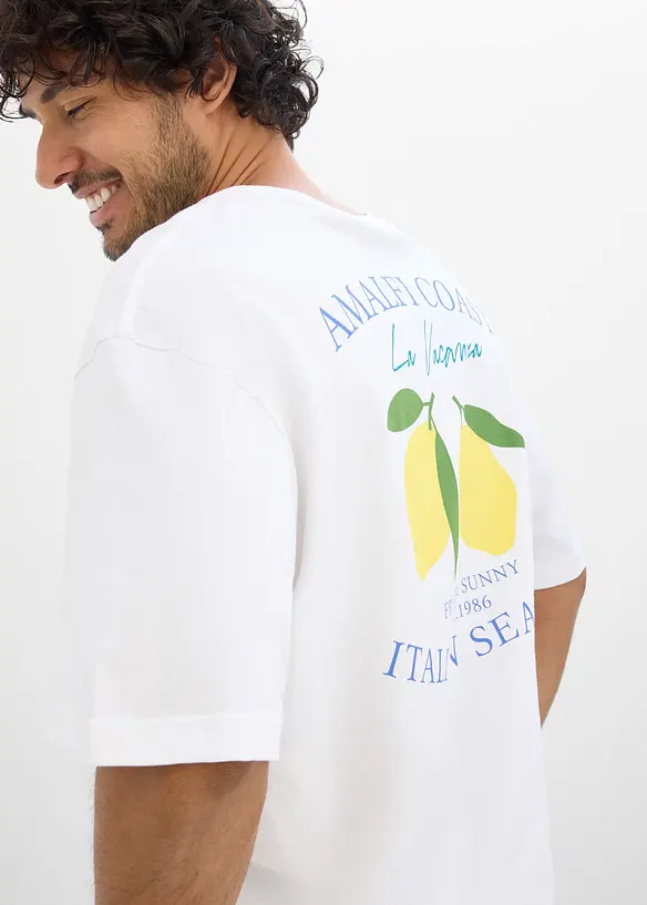 T-shirt i ekologisk bomull, avslappnad passform, bonprix