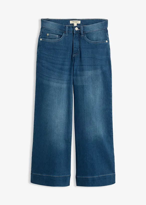 Extra mjuka jeansculotter, bonprix