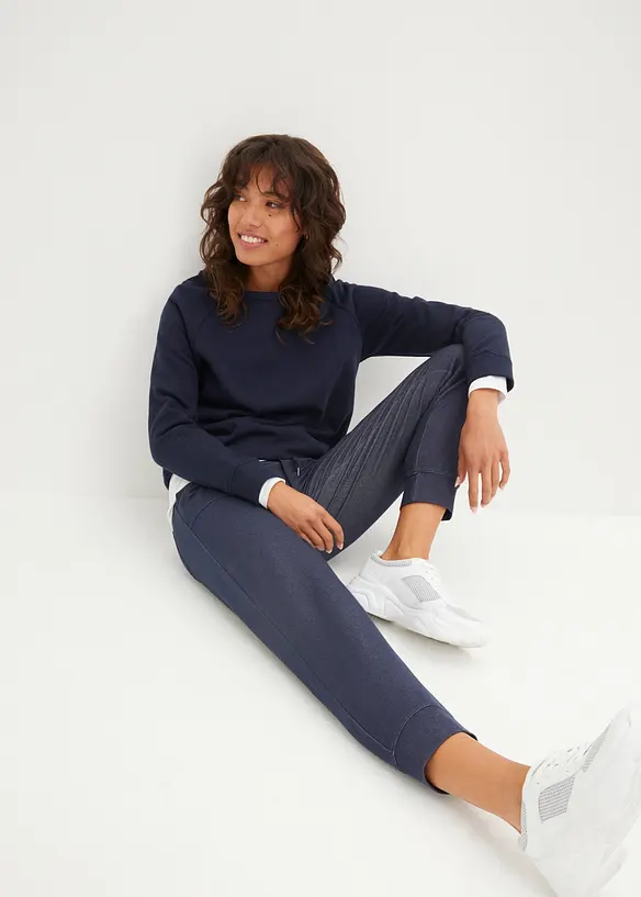 Trik&aring;byxa med jeanslook, 7/8-l&auml;ngd, bonprix