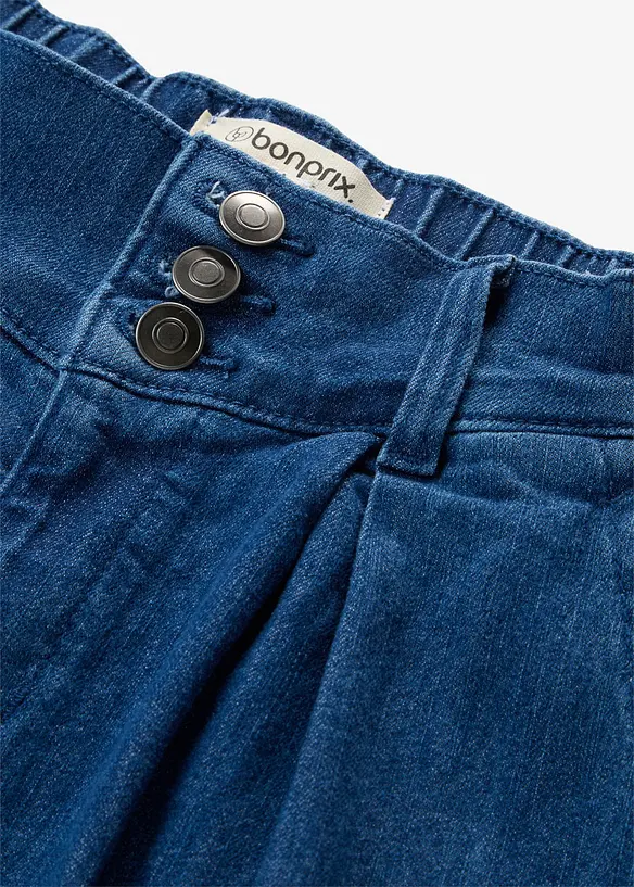 Cropped Wide Leg Jeans High Waist, med bekv&auml;m midja, bonprix