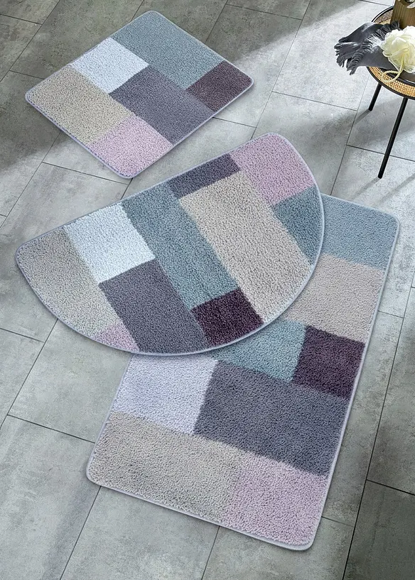 Tuftad badrumsmatta i pastellf&auml;rger, bonprix