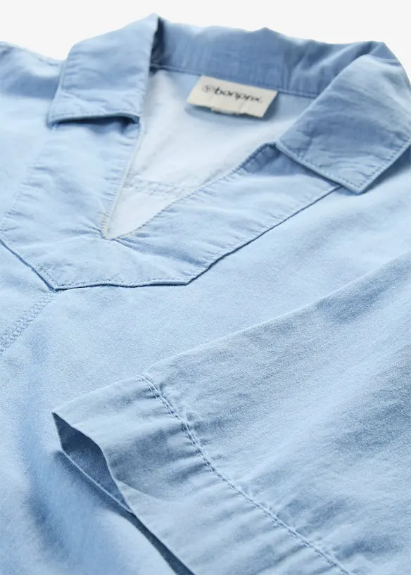Blustunika i denim av ekologisk bomull, bonprix