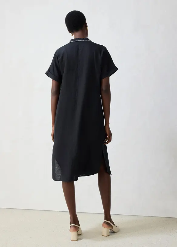 Kaftankl&auml;nning av linne med broderi, bonprix