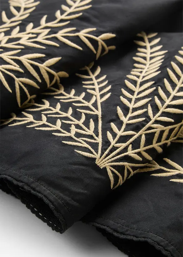 Maxikjol med broderi, bonprix