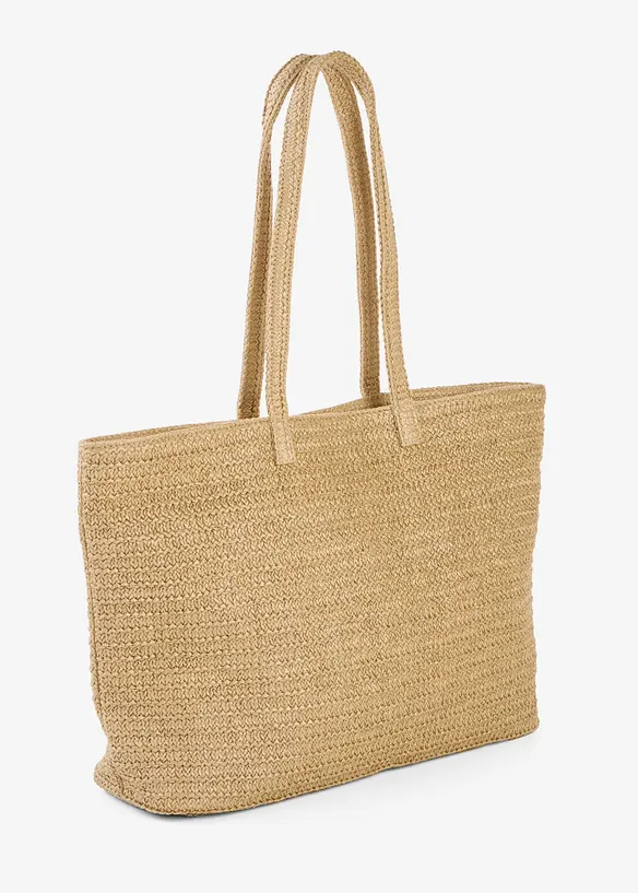 Shoppingv&auml;ska med halmlook, bonprix