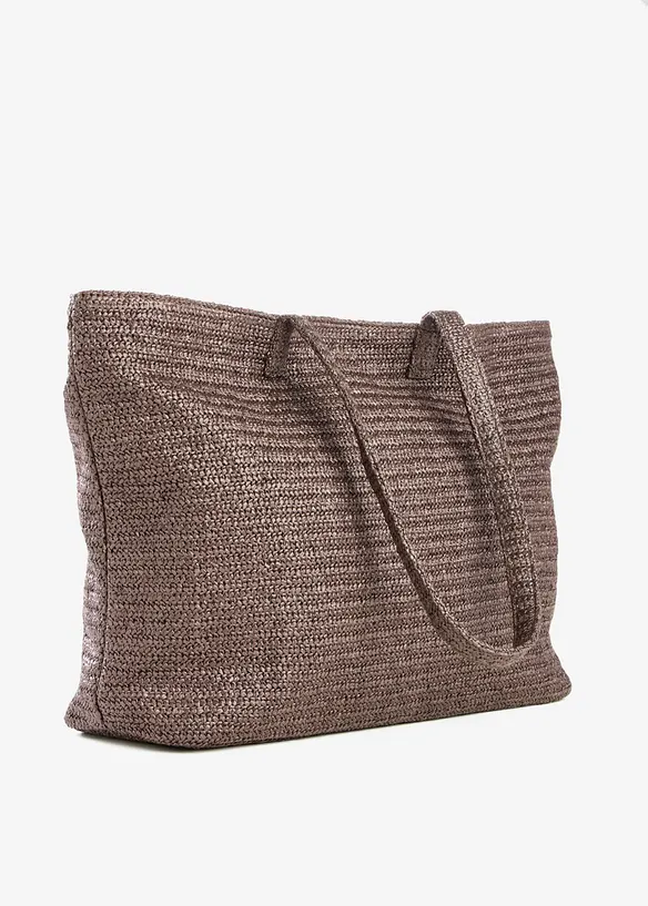 Shoppingv&auml;ska med halmlook, bonprix