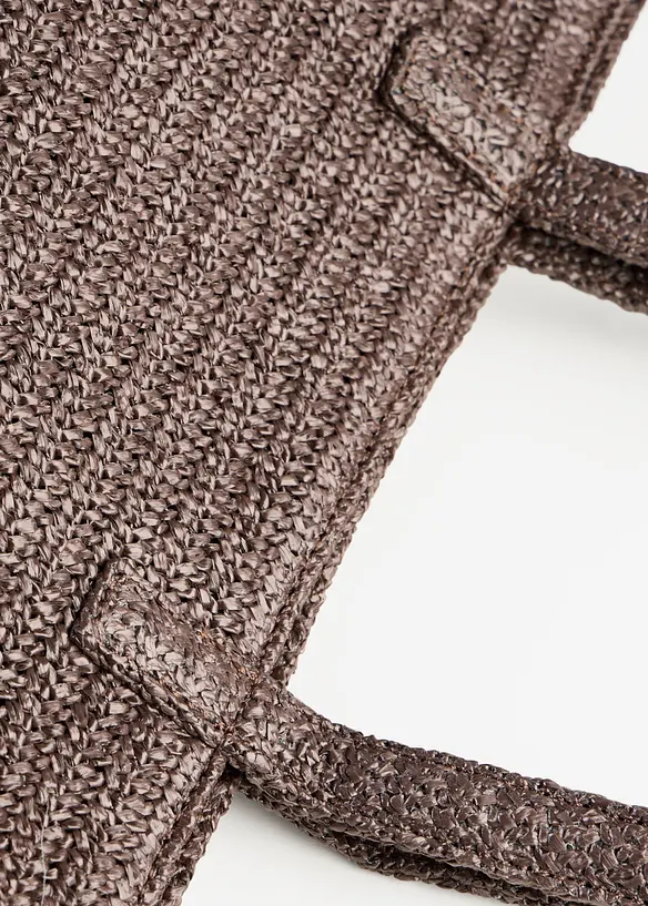 Shoppingv&auml;ska med halmlook, bonprix