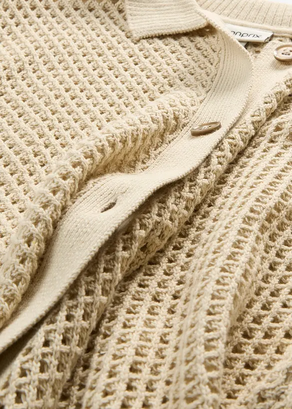 H&aring;lm&ouml;nstrad cardigan, bonprix