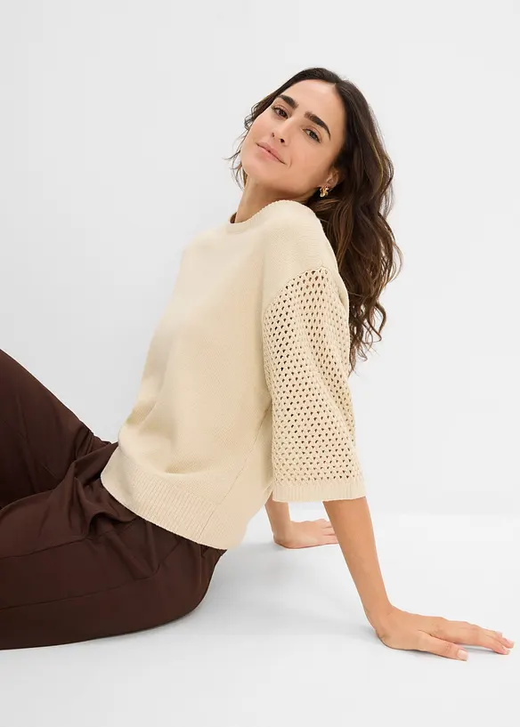 Tr&ouml;ja i bomullsmix, bonprix