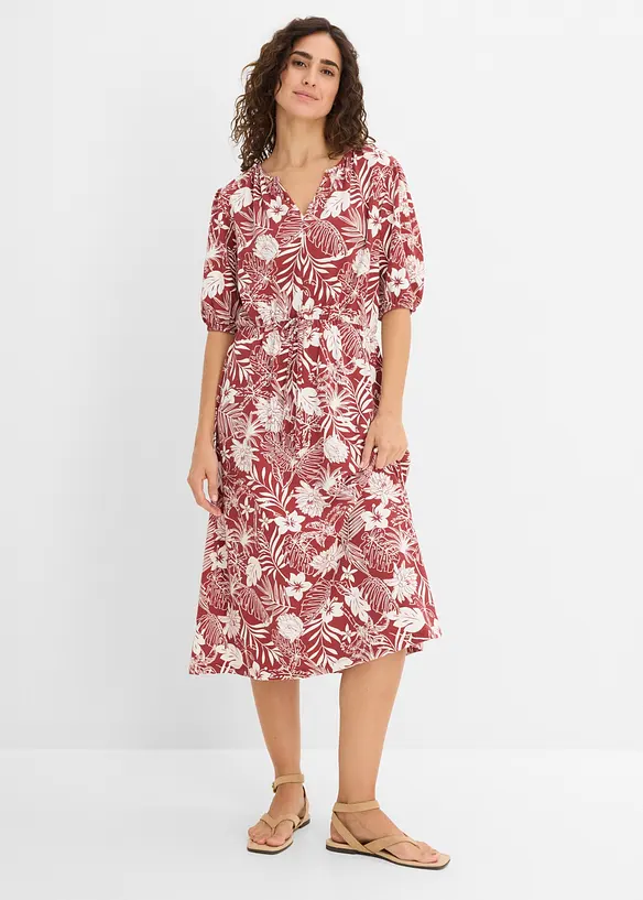 Jerseykl&auml;nning i mjuk viskosmix, bonprix