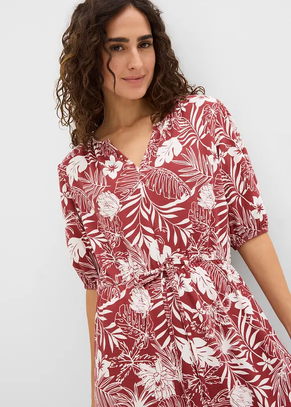 Jerseykl&auml;nning i mjuk viskosmix, bonprix