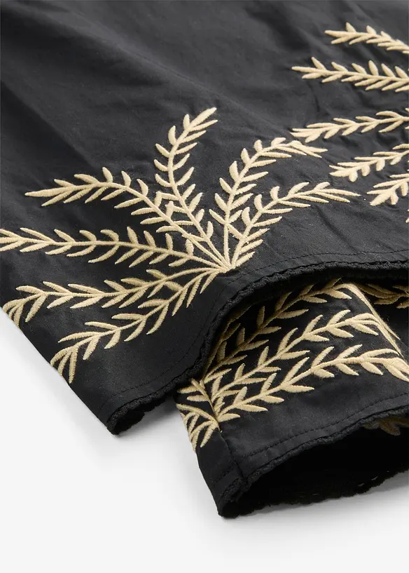 Palazzobyxa med broderi, bonprix