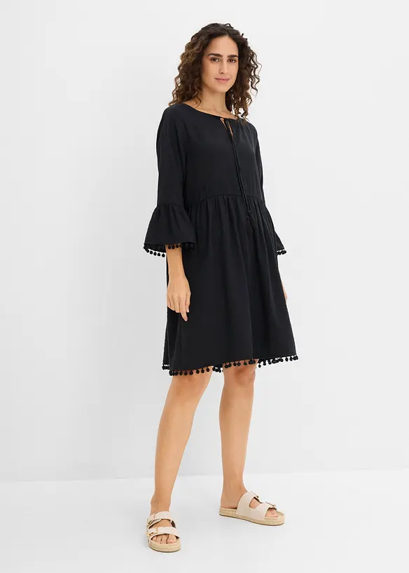 Kl&auml;nning i f&ouml;ljsam viskosmix, bonprix