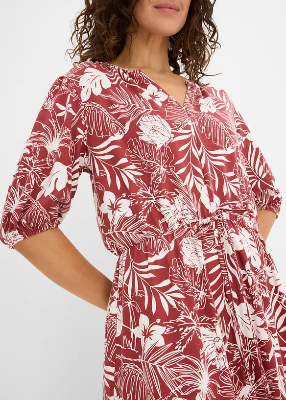 Jerseykl&auml;nning i mjuk viskosmix, bonprix