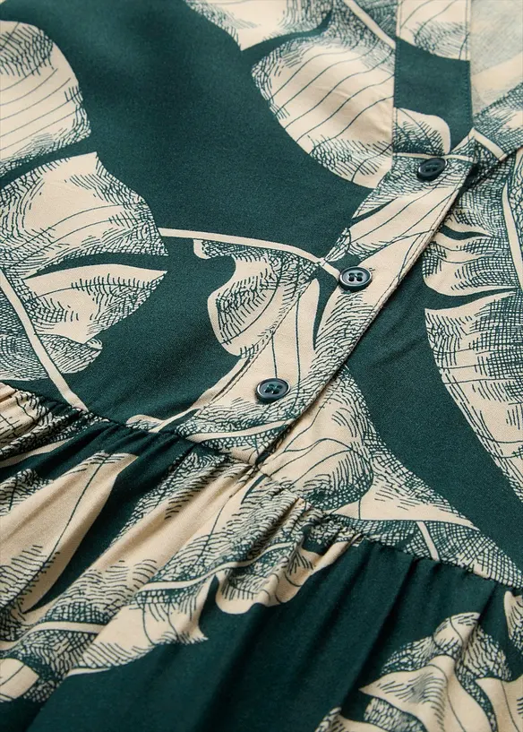 Mellanl&aring;ng kaftankl&auml;nning i mjuk viskos, bonprix