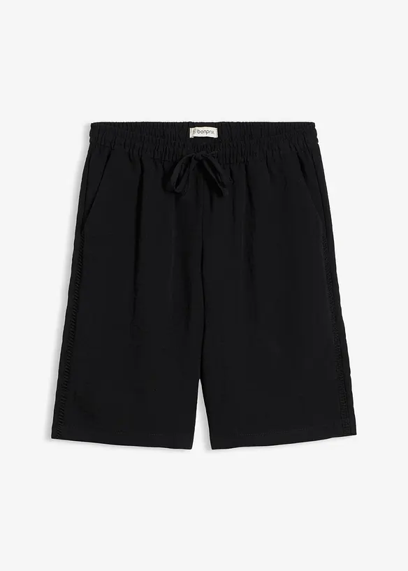 Shorts av viskosmix, med res&aring;rmidja, bonprix