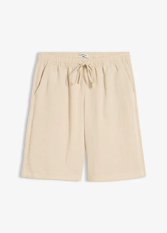 Shorts av viskosmix, med res&aring;rmidja, bonprix