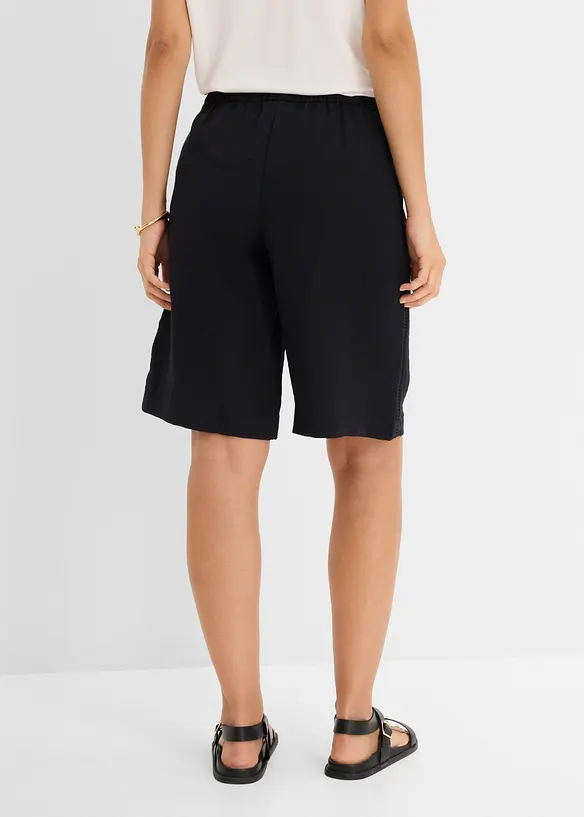 Shorts av viskosmix, med res&aring;rmidja, bonprix