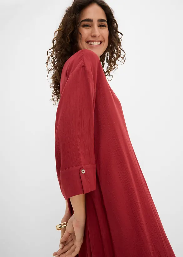 Kaftankl&auml;nning i f&ouml;ljsam viskos, bonprix