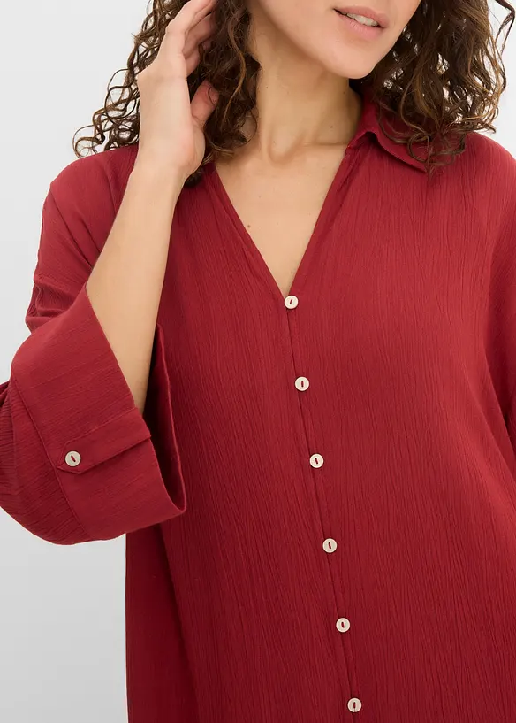 Kaftankl&auml;nning i f&ouml;ljsam viskos, bonprix