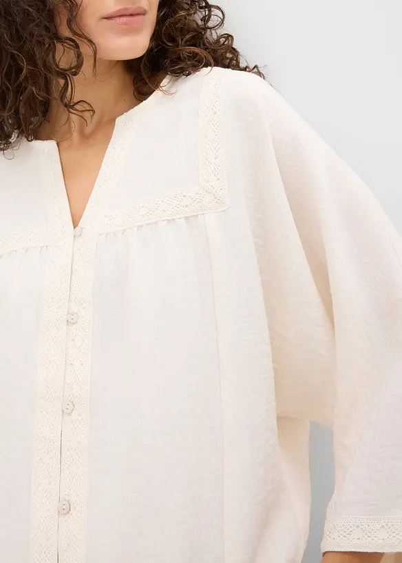 Blus av viskosmix, bonprix