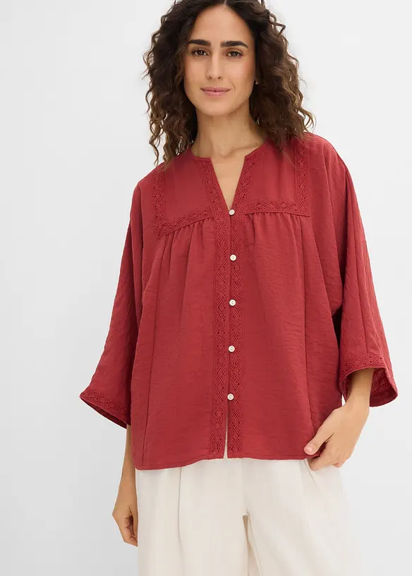 Blus av viskosmix, bonprix