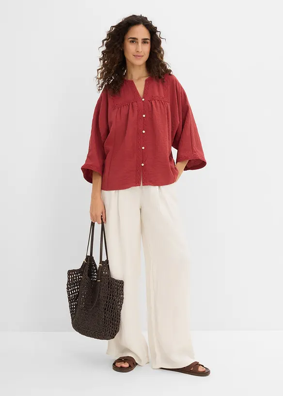 Blus av viskosmix, bonprix