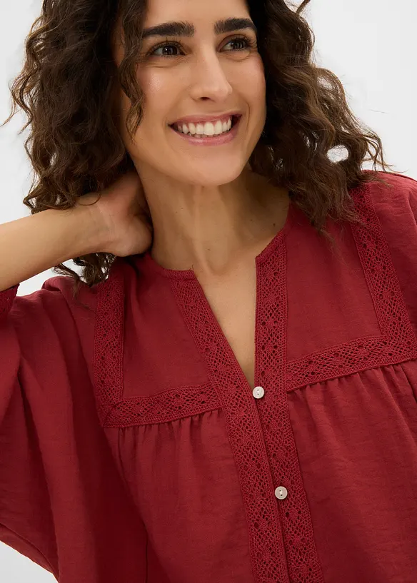 Blus av viskosmix, bonprix