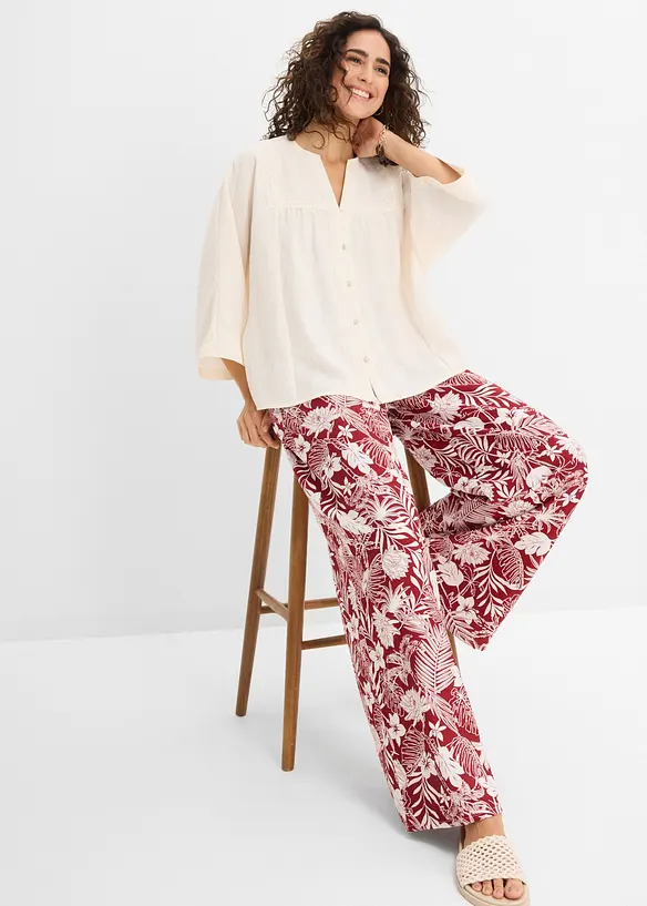 Blus av viskosmix, bonprix