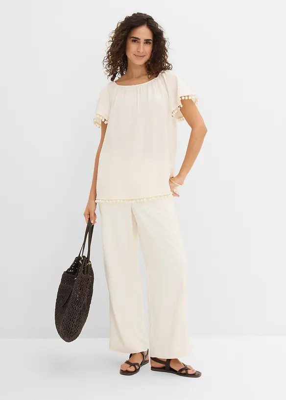 Blus i mjuk viskosmix, bonprix