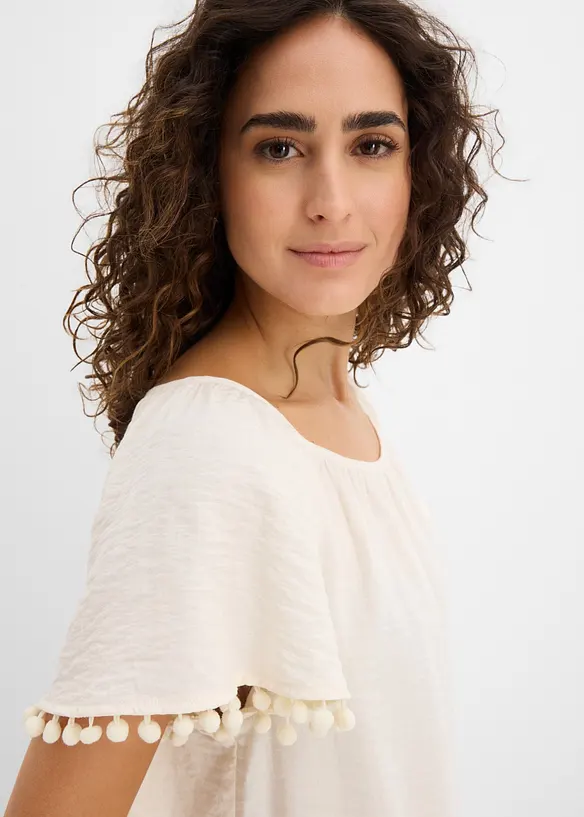 Blus i mjuk viskosmix, bonprix