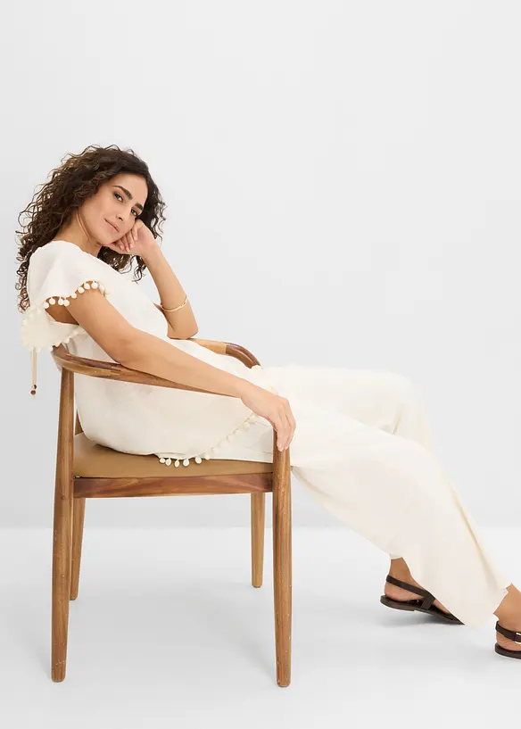 Blus i mjuk viskosmix, bonprix