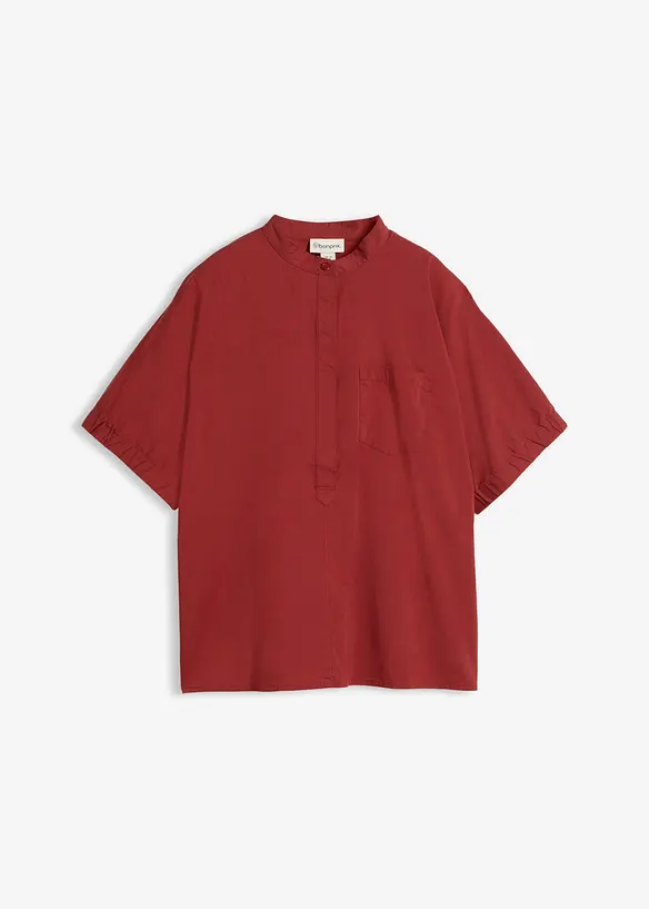Kort&auml;rmad blus med nedhasade axlar, bonprix