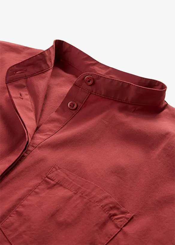 Kort&auml;rmad blus med nedhasade axlar, bonprix