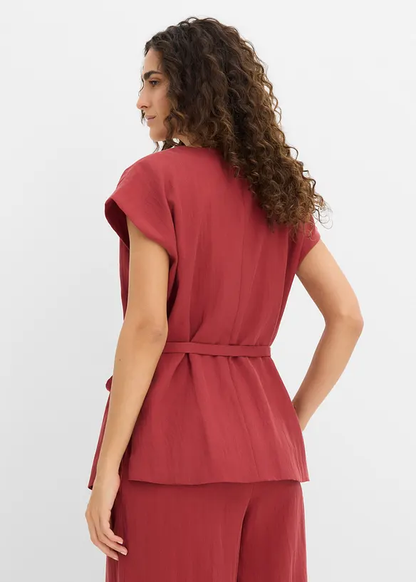 Topp med sk&auml;rp i viskosmix, bonprix