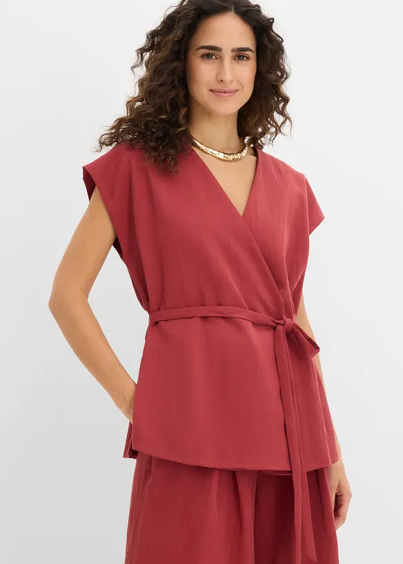 Topp med sk&auml;rp i viskosmix, bonprix