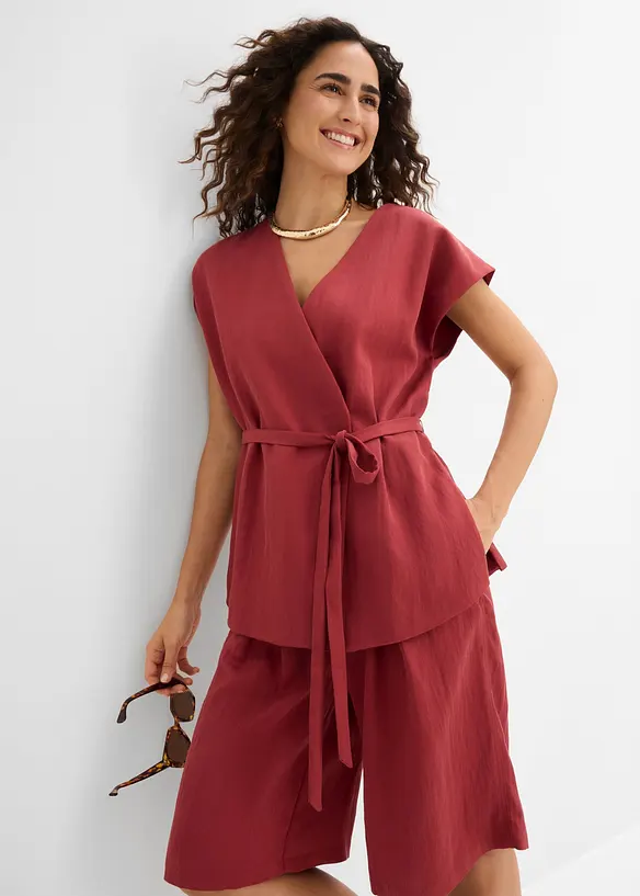 Topp med sk&auml;rp i viskosmix, bonprix