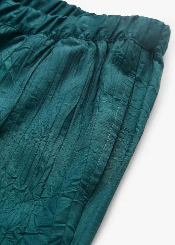 Byxa i viskosmix med plisserad look, bonprix