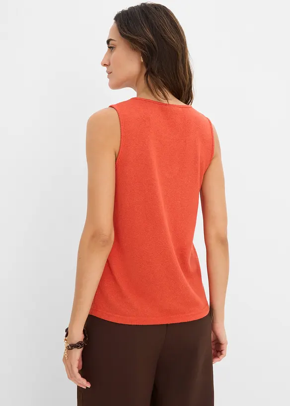 Stickat linne med p&auml;rldetalj, bonprix