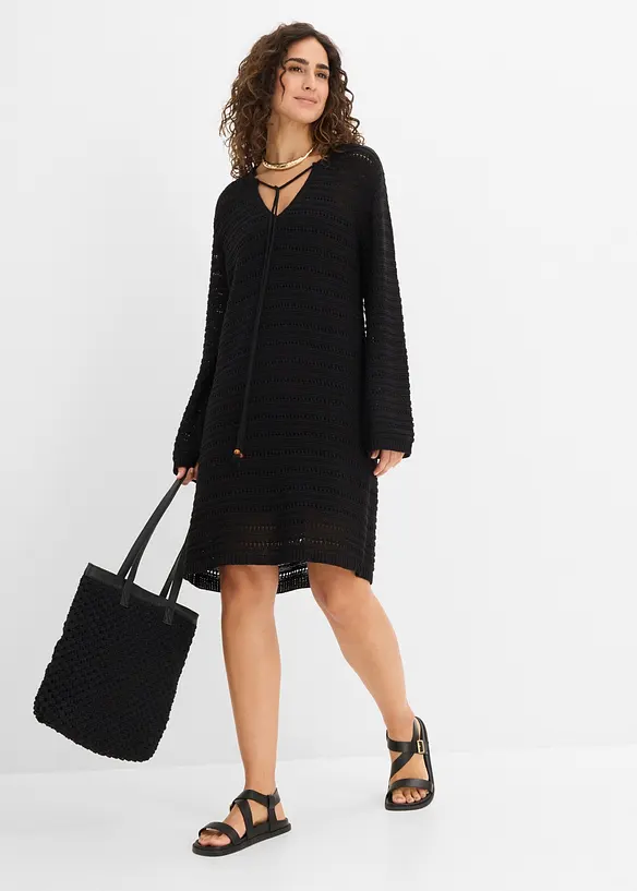 Stickad minikl&auml;nning, bonprix