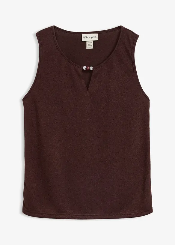 Stickat linne med p&auml;rldetalj, bonprix