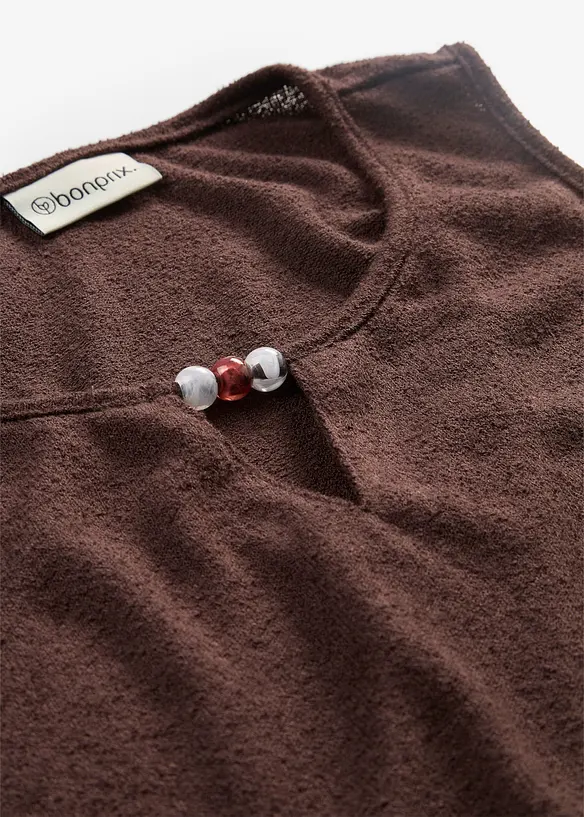 Stickat linne med p&auml;rldetalj, bonprix