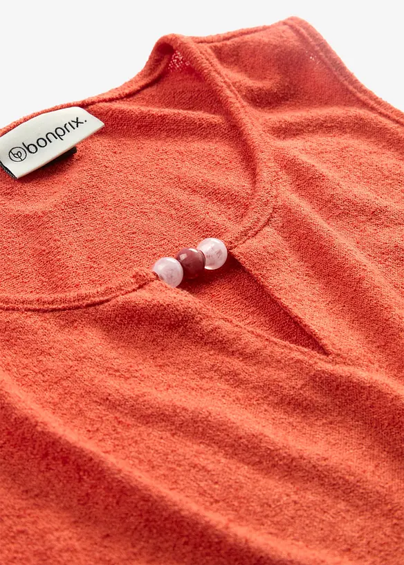 Stickat linne med p&auml;rldetalj, bonprix