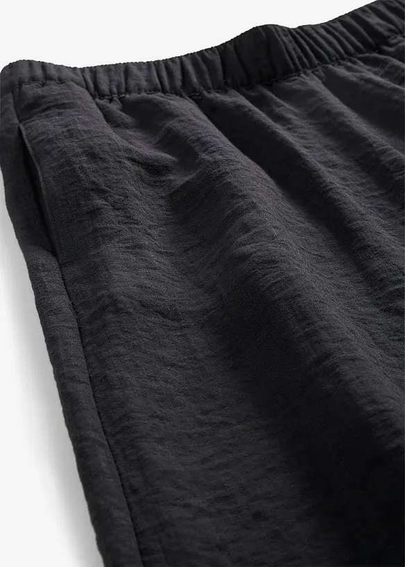 Culottebyxa i b&ouml;ljande viskosmix, bonprix