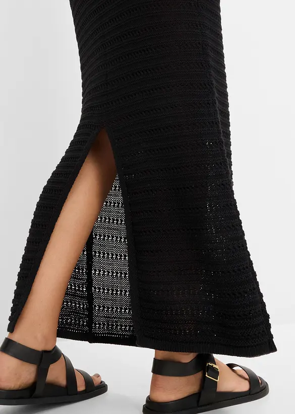 Maxikjol med virkad spets, bonprix