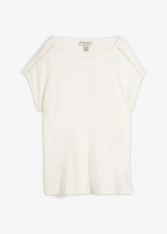 Topp med h&aring;lbroderi p&aring; axlarna, bonprix