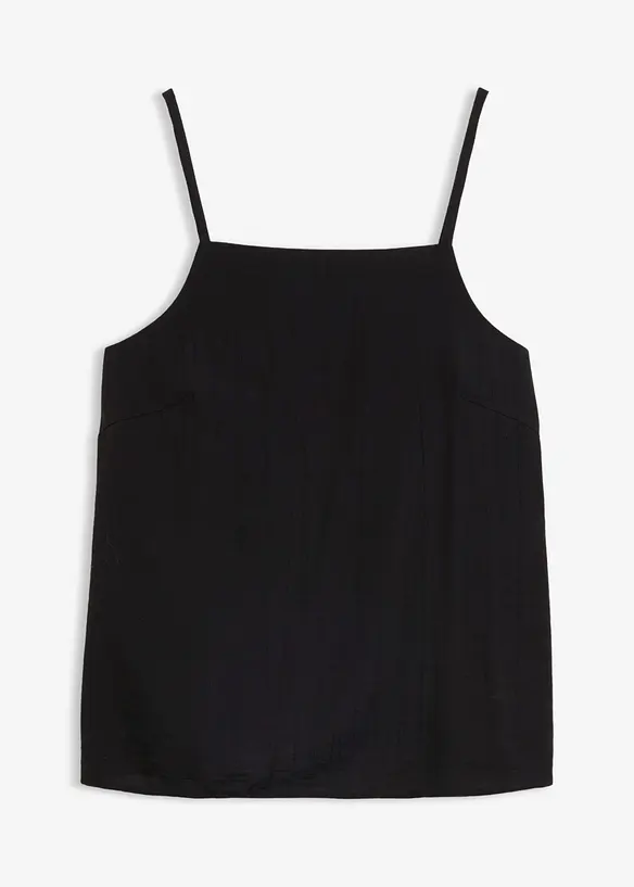 Linne i viskosmix med plisserad look, bonprix