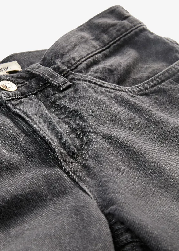 Wide Leg-jeans med bekv&auml;m midja, bonprix