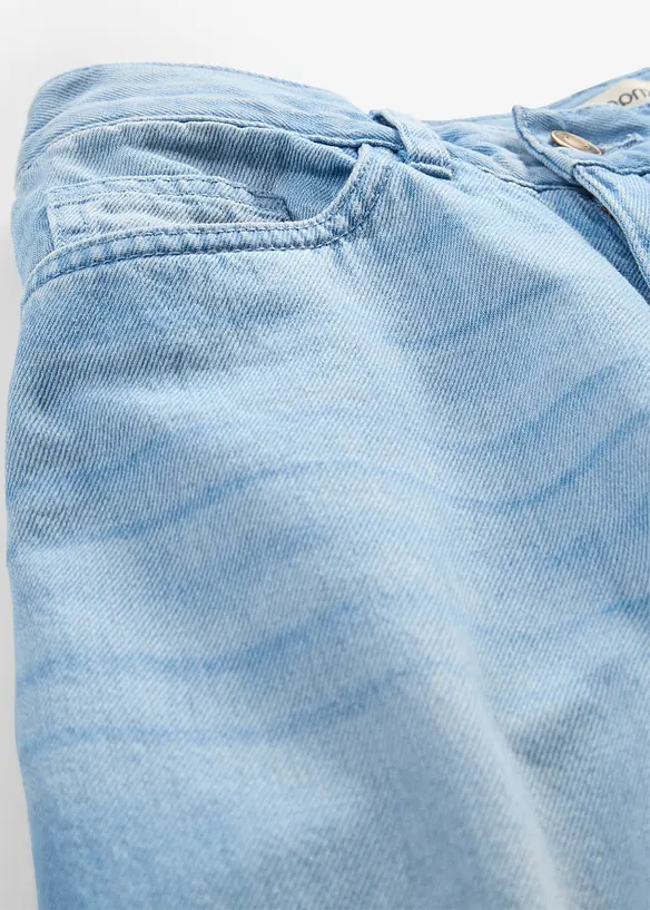 Wide Leg-jeans med bekv&auml;m midja, bonprix