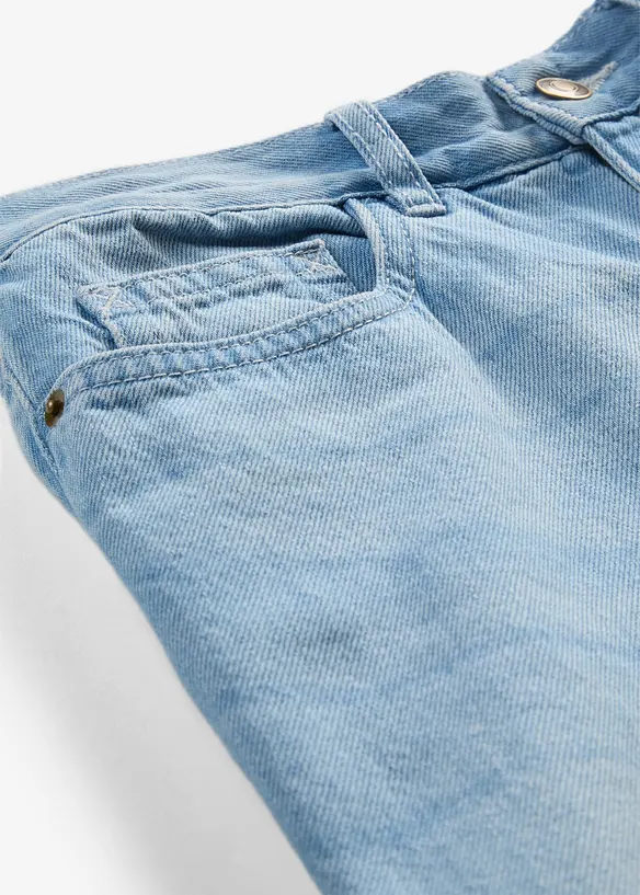 Jeansshorts Mid Waist, med bekv&auml;m midja, bonprix